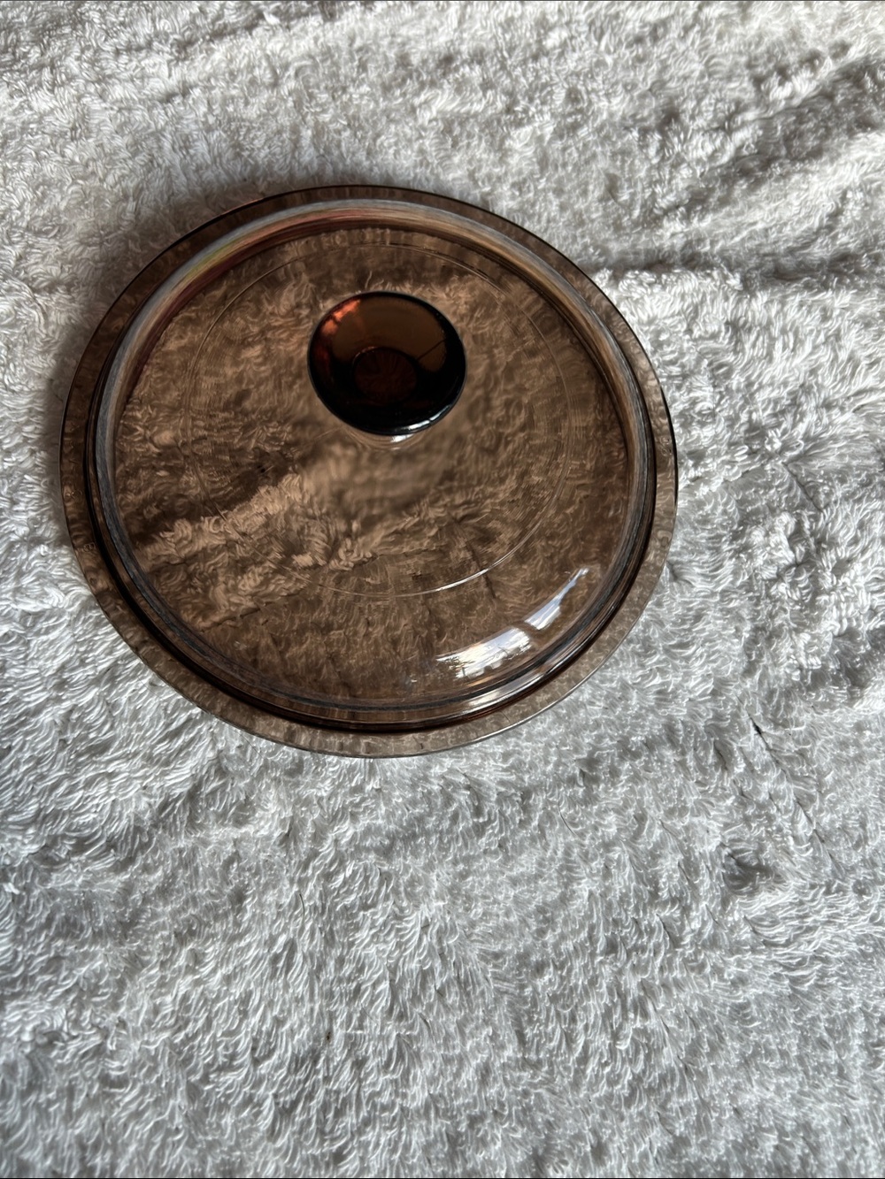 Pyrex Round Amber Lid V-1-C.